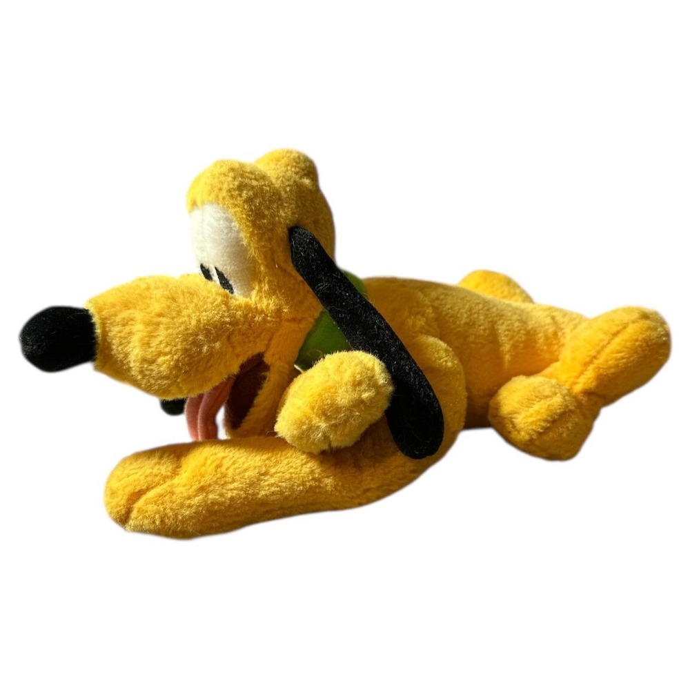 Disney Pluto Authentic Original Disney‎ Parks Soft 11 in. Dog Plush Green Collar